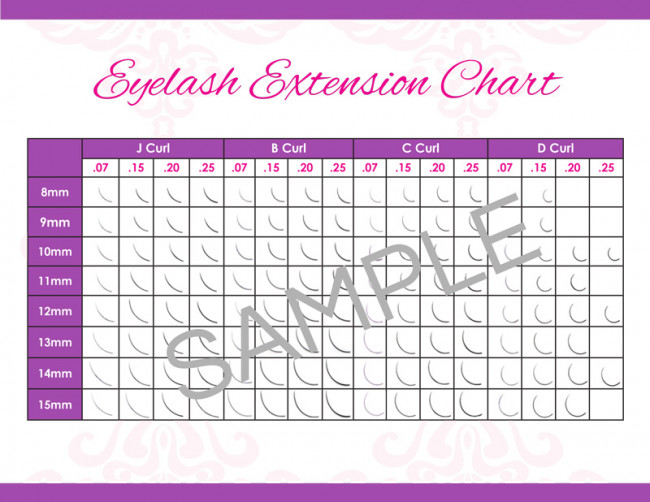 Lash Extension Size Chart