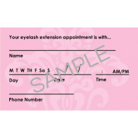 Lash Care Instructions & Appointment Card - 25 per Quantity