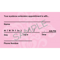 Brow Care Instructions & Appointment Card - 25 per Quantity