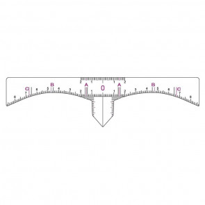 Eyebrow Shaping Sticker Ruler - 50 per Quantity